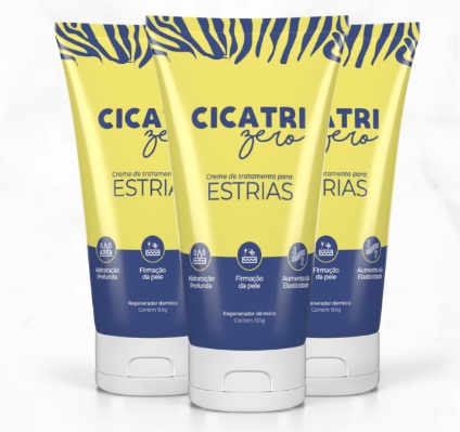 Imagem de três frascos do produto Cicatrizero